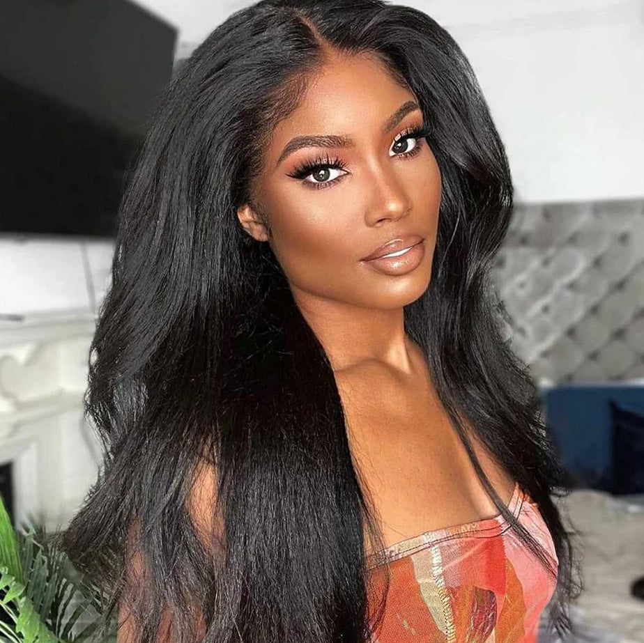 360 Kinky Straight Wig 250% Density