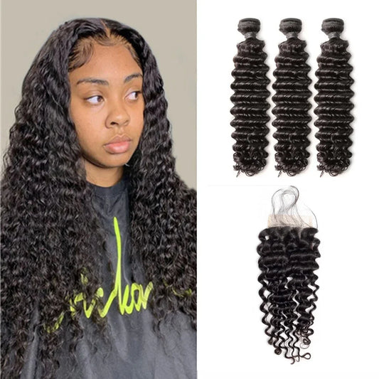 Burmese Deep Wave Bundles (3) + Closure