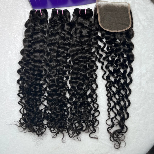 Burmese Water Wave Bundles (3) + Closure